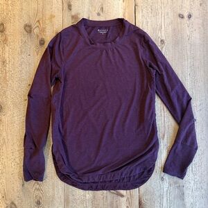 Athleta Burgundy Performance Long Sleeve Top